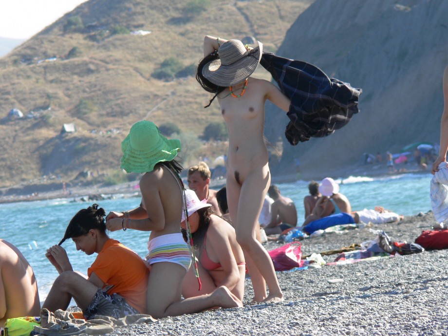 Beach flashing - nude in public beach - 13