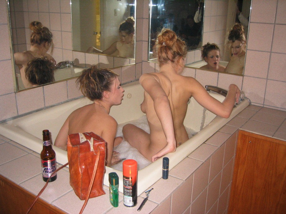 Lesbians shave each other