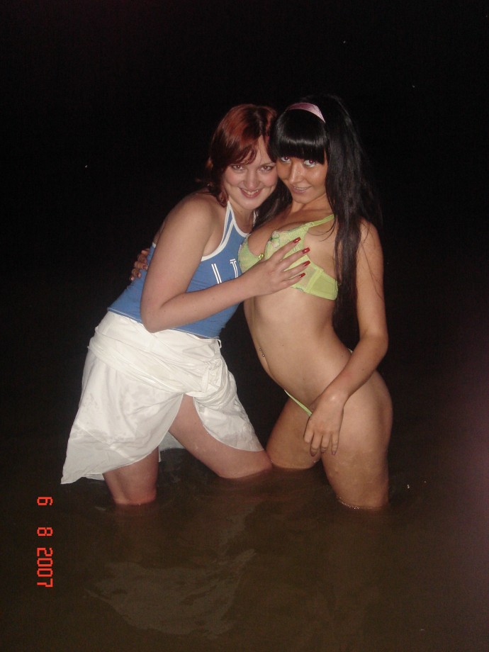 Russian lesbian teens skinny dipping