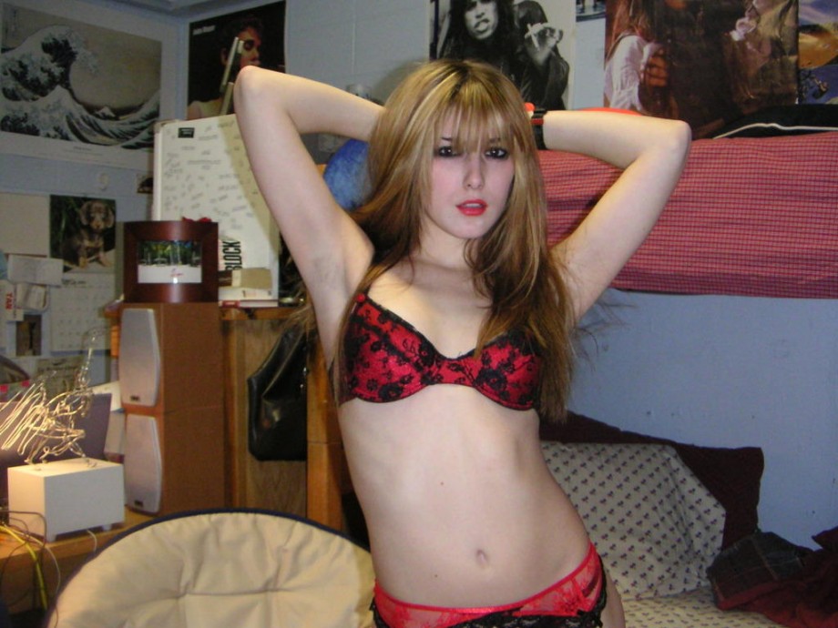 Mirka - amateur in red lingerie