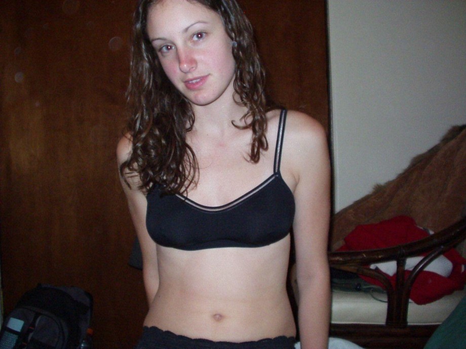 Laura - amateur teen in black lingerie