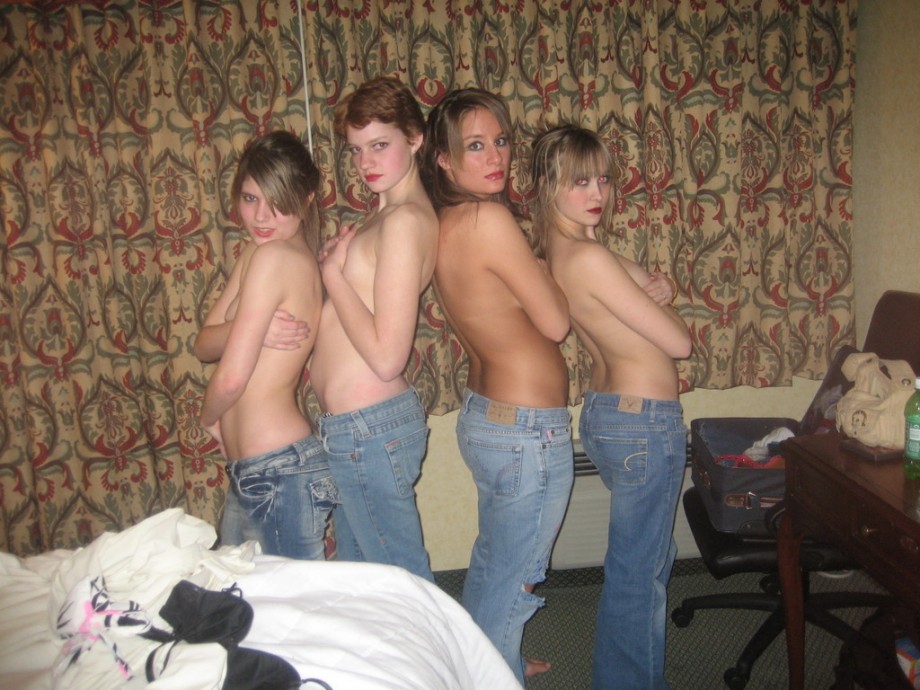 Girl topless party