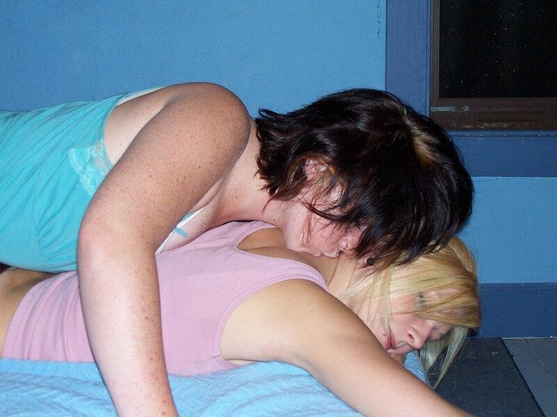 Young lesbian girls in bed