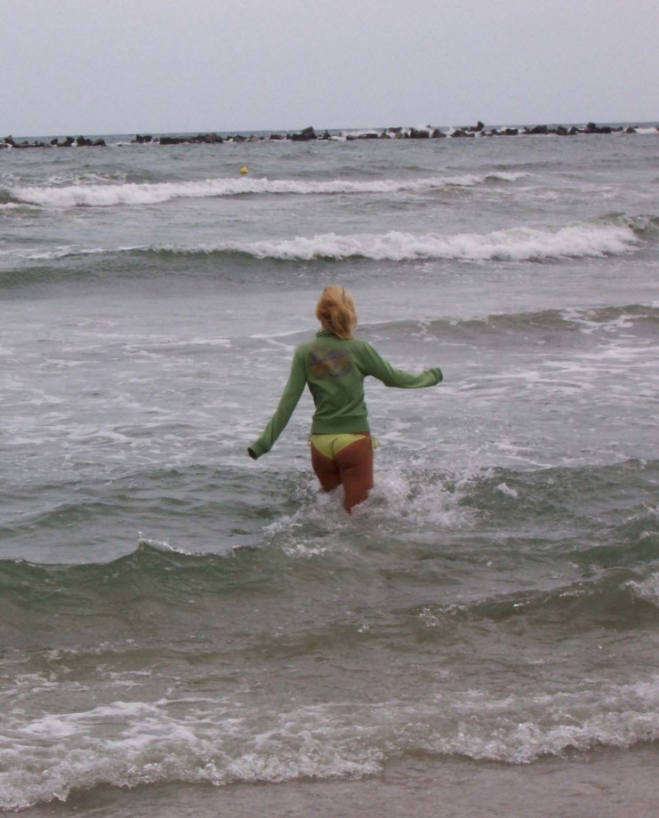 Blonde on the beach