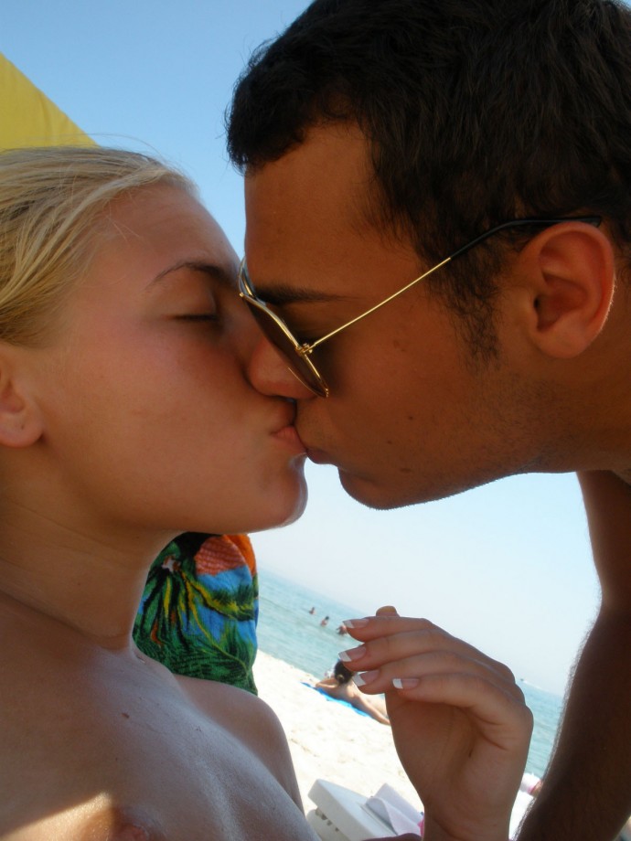 Blonde on the beach