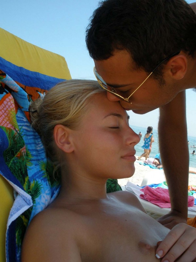 Blonde on the beach