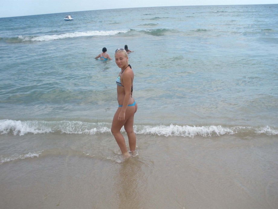 Blonde on the beach