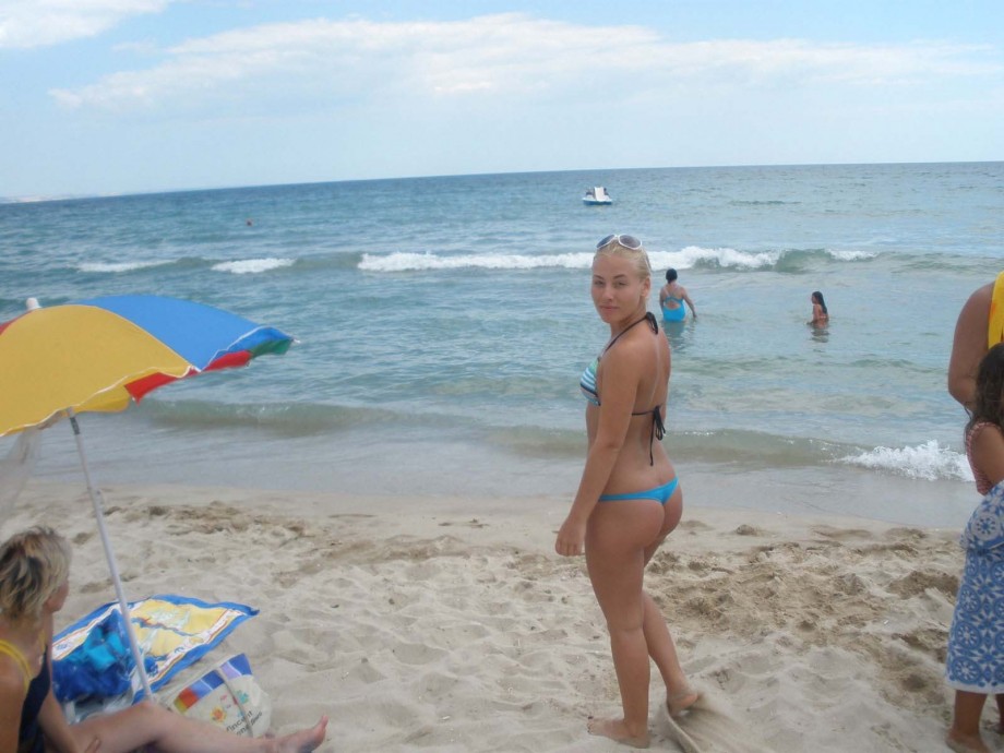 Blonde on the beach