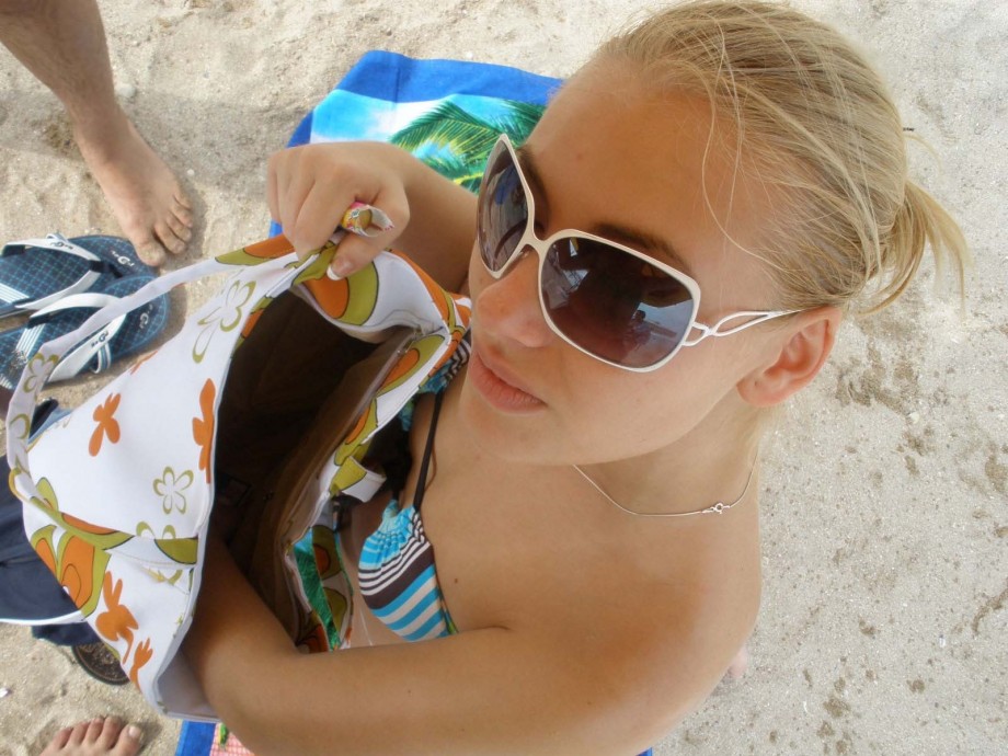 Blonde on the beach