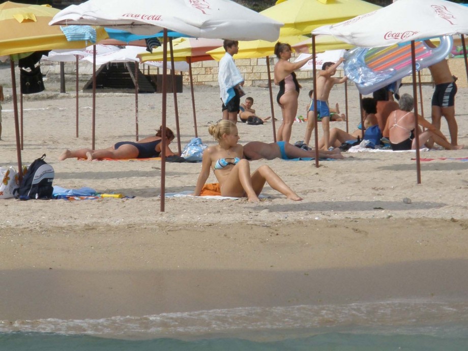 Blonde on the beach