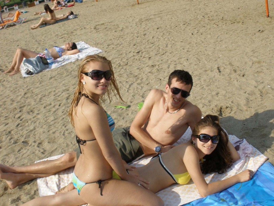 Blonde on the beach