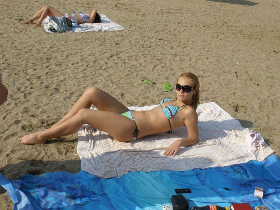 Blonde on the beach