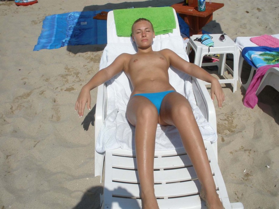 Blonde on the beach