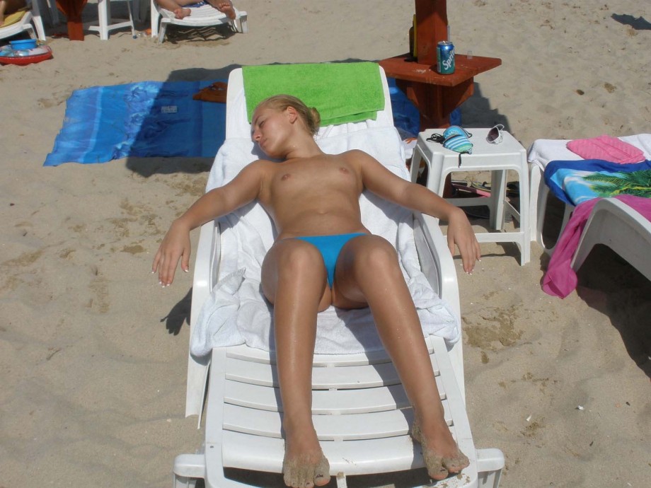 Blonde on the beach