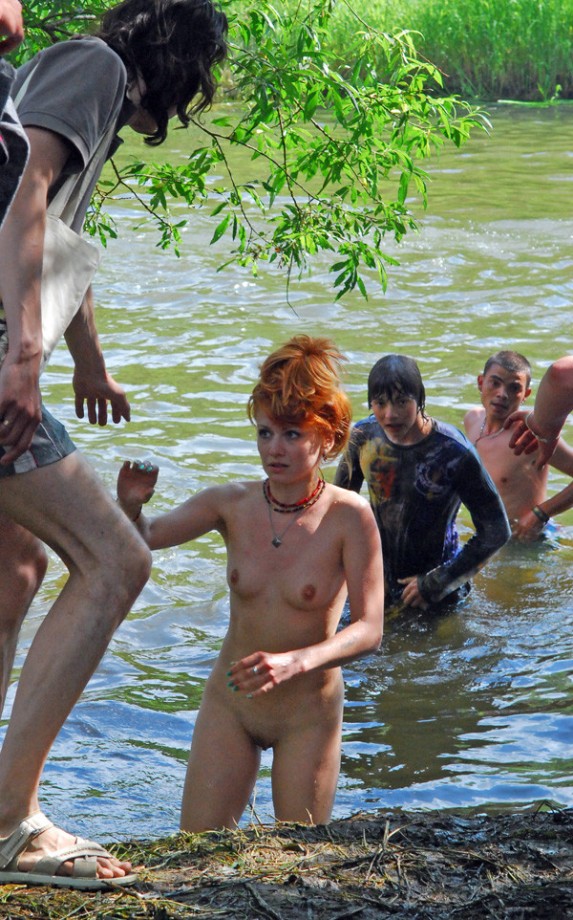 Naked nudist russian girls at a music festival