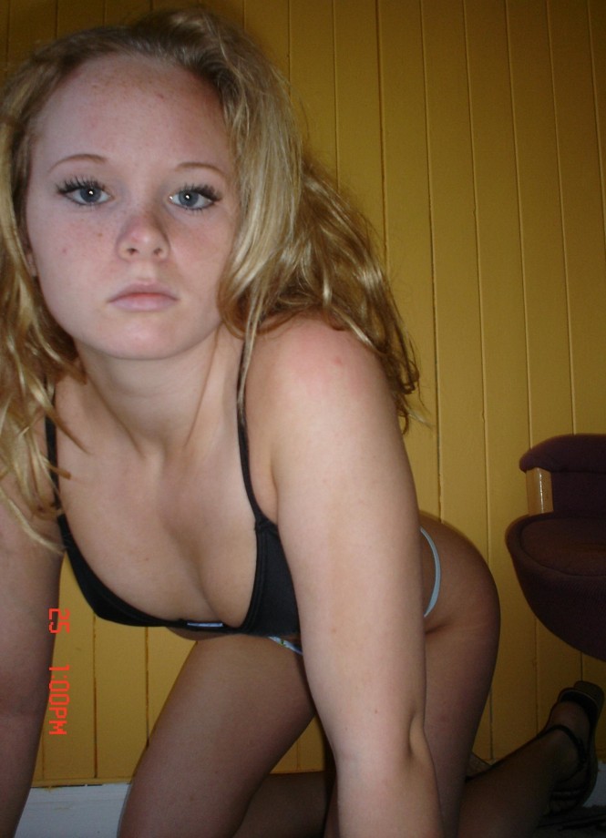 Cute young blonde teen with a great ass
