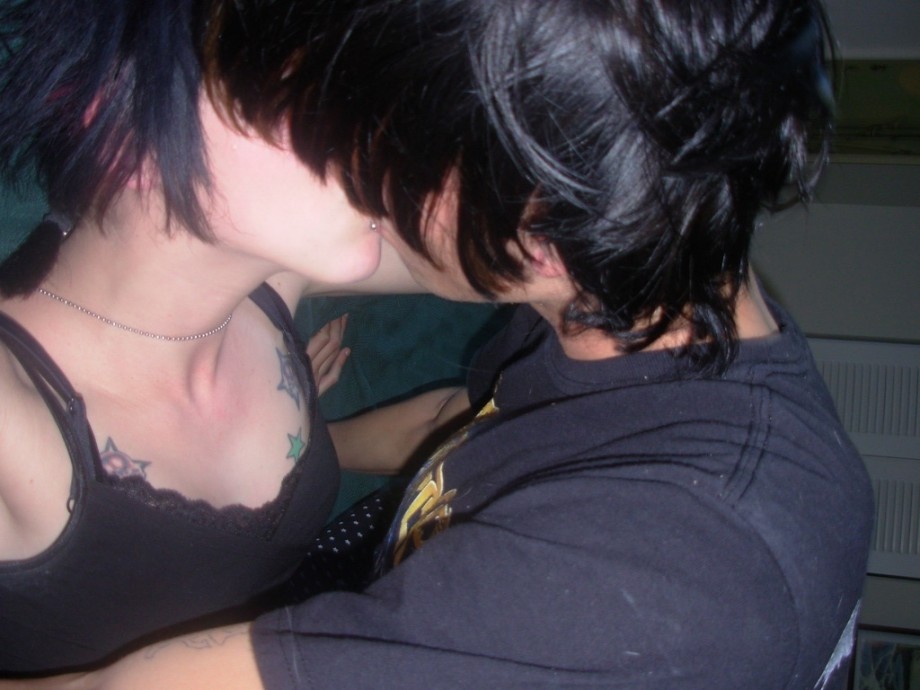 Kissing and fucking emo couple