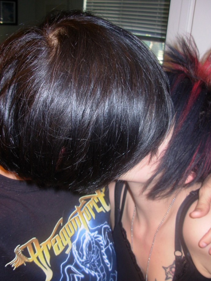 Kissing and fucking emo couple