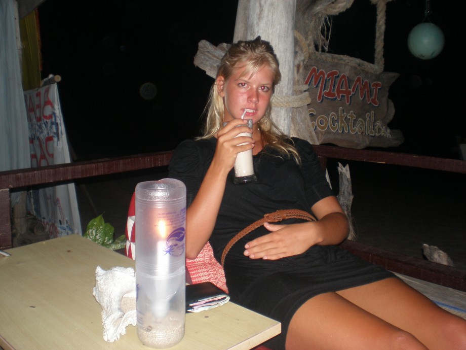 Blonde cutie on vacation in thailand