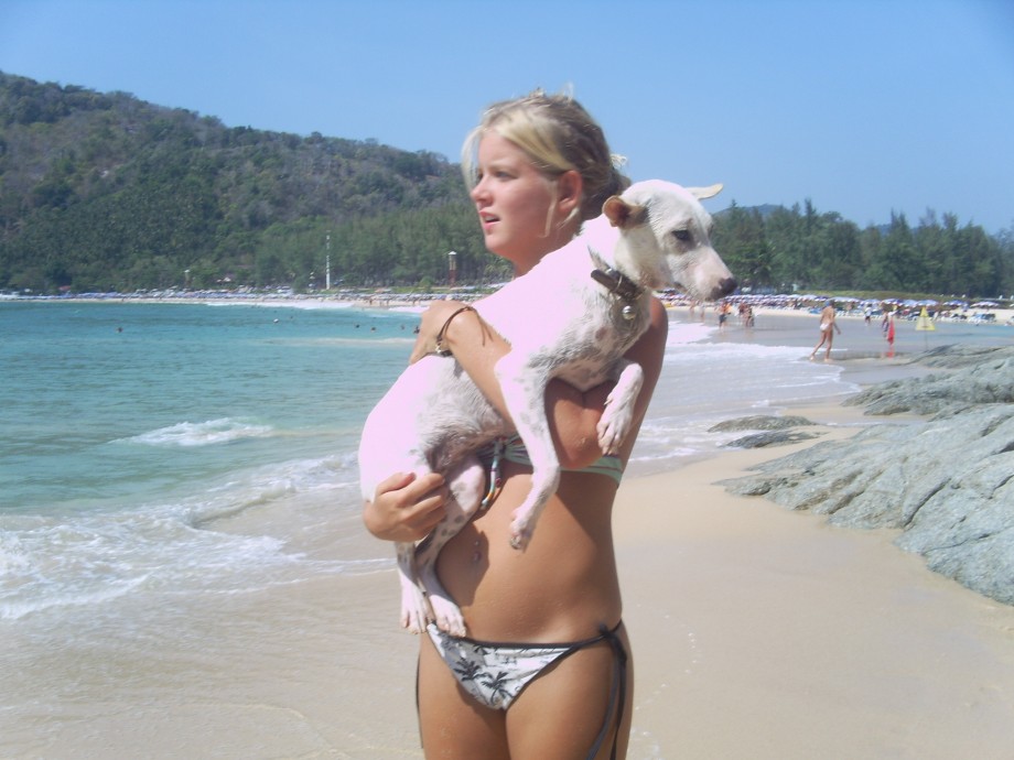 Blonde cutie on vacation in thailand