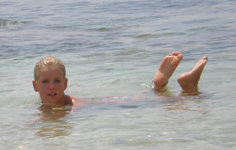 Blonde cutie on vacation in thailand