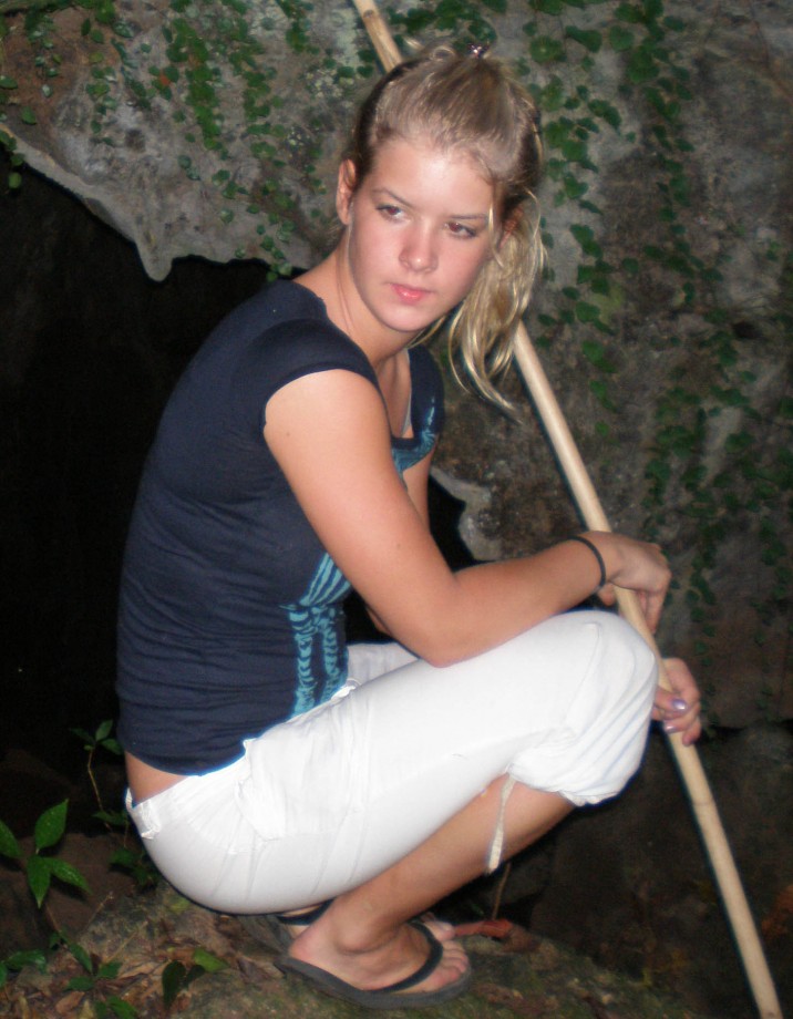 Blonde cutie on vacation in thailand