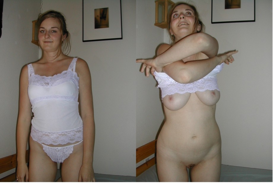 Amateur housewife dressed/undressed