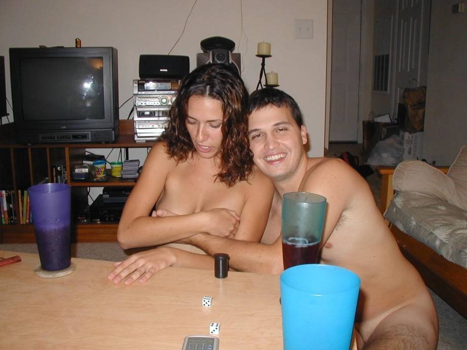 2 drunk couples having fun naked