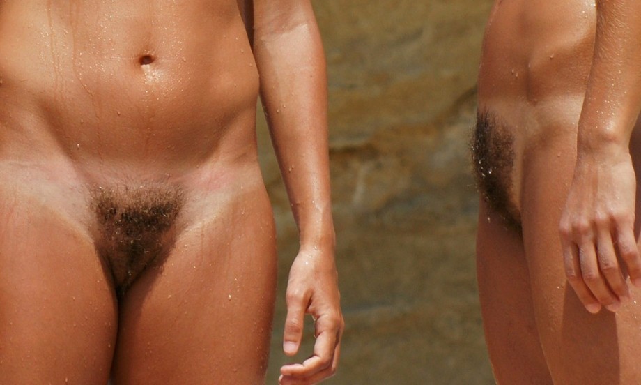 Tanned nudist sisters
