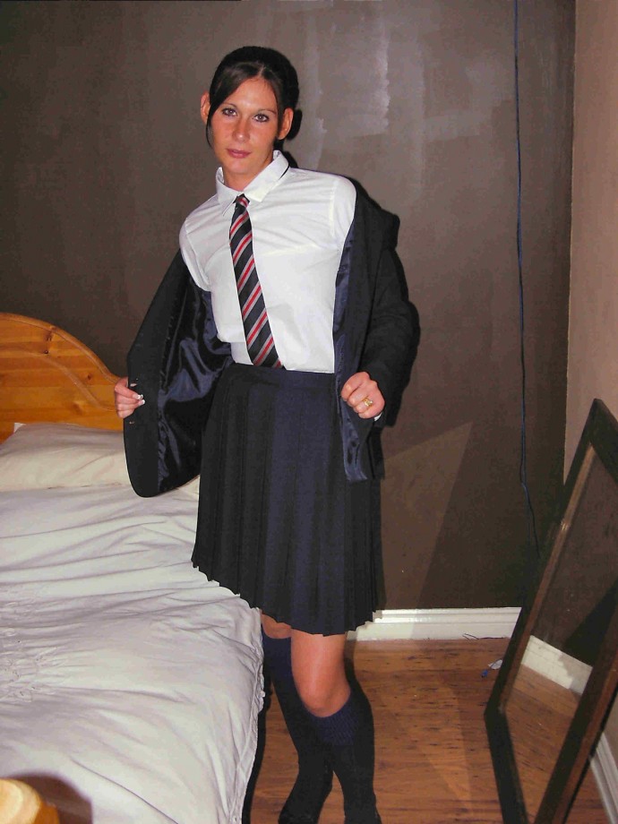 Claudia - amateur slut playing as a schoolgirl