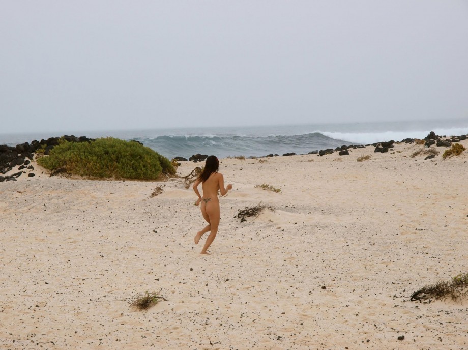 Agnes at the beach