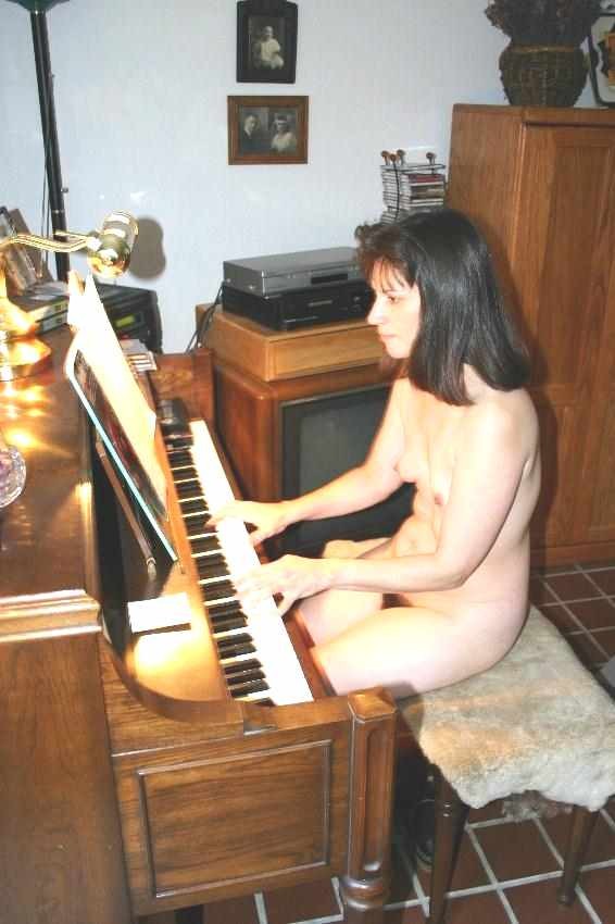 Nudist women do their work naked