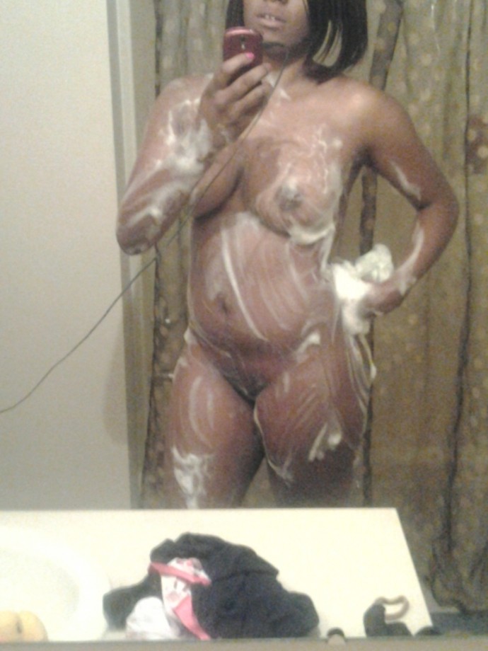 Soapy black girl
