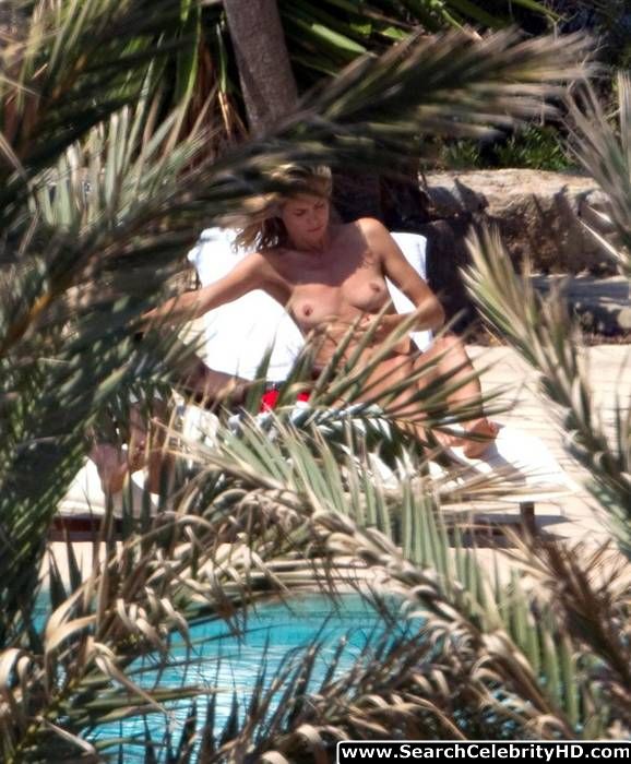 Heidi klum topless sunbathing candids in ibiza