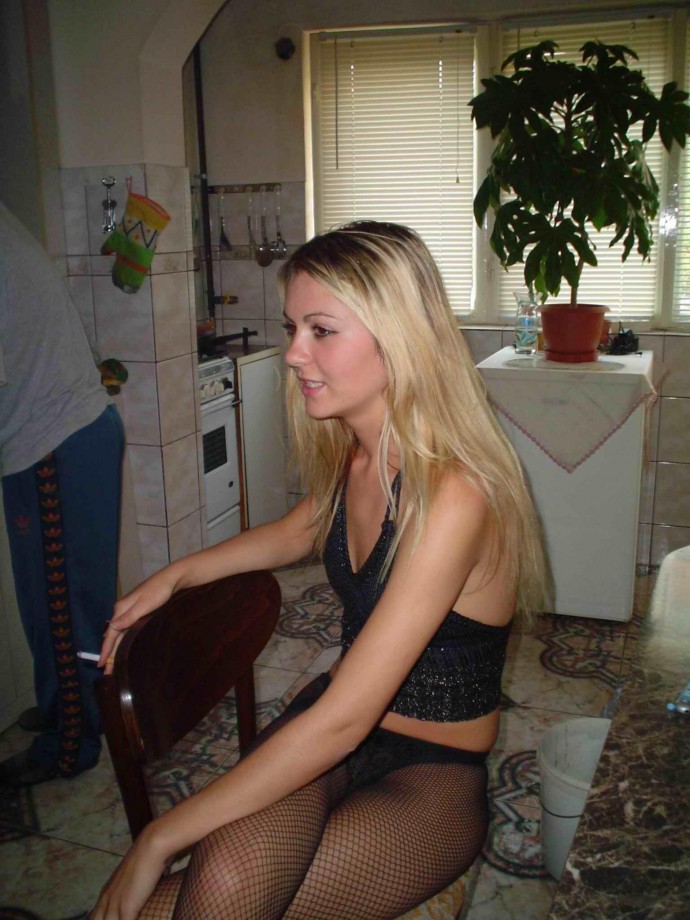 Blonde posing in sexy underwear serie 68