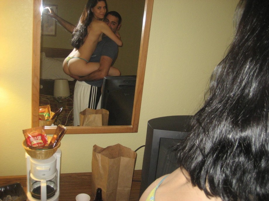Sexy latin brunette posing nude