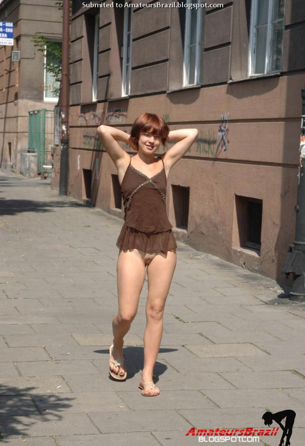 Brave sexy polish girl in public