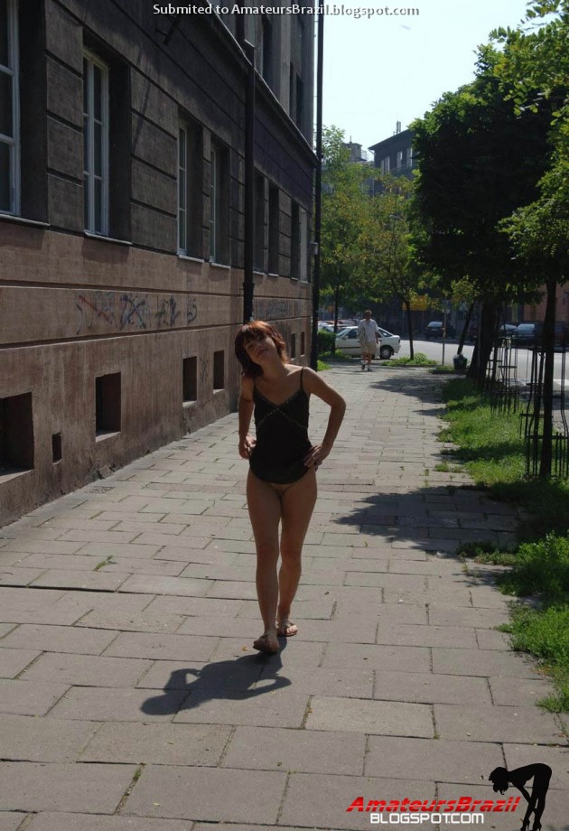 Brave sexy polish girl in public