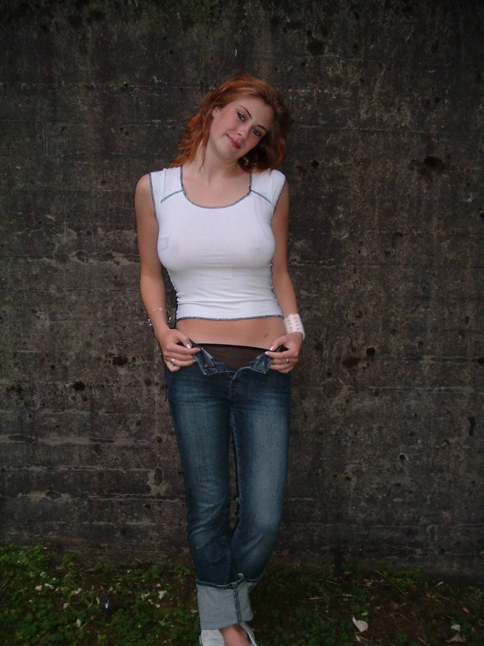 Busty girl posing - redhead serie 27