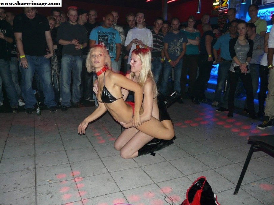 Party girls in club - striptease at party