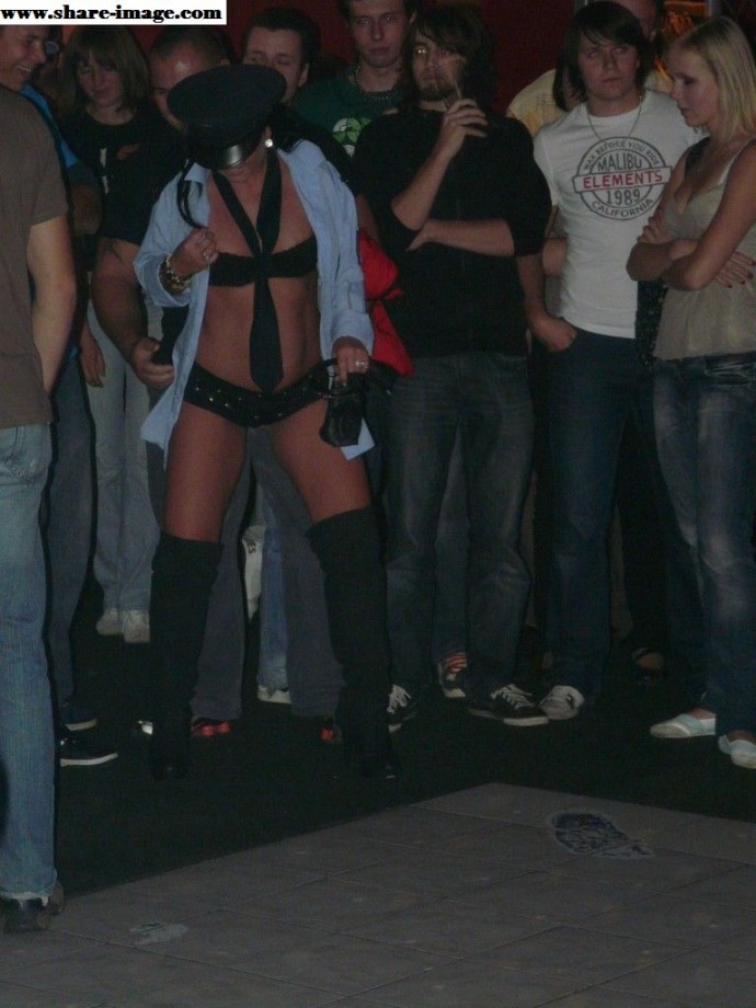 Party girls in club - striptease