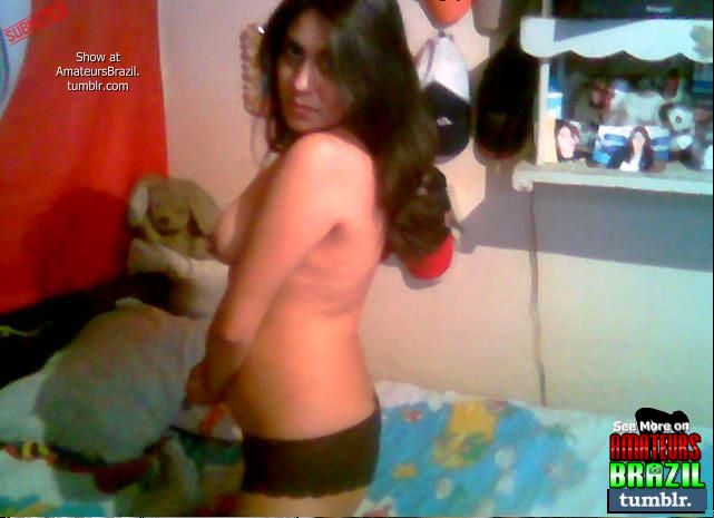 Hot mexican teen posing at home