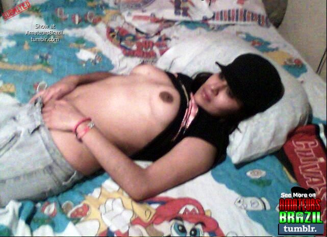 Hot mexican teen posing at home