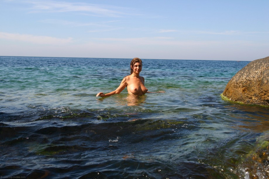 Irinka - beautiful young tits on beach - part 2