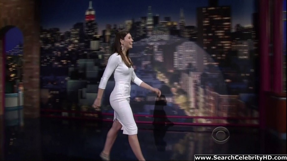 Jessica biel on the late show with david letterman - celebrity