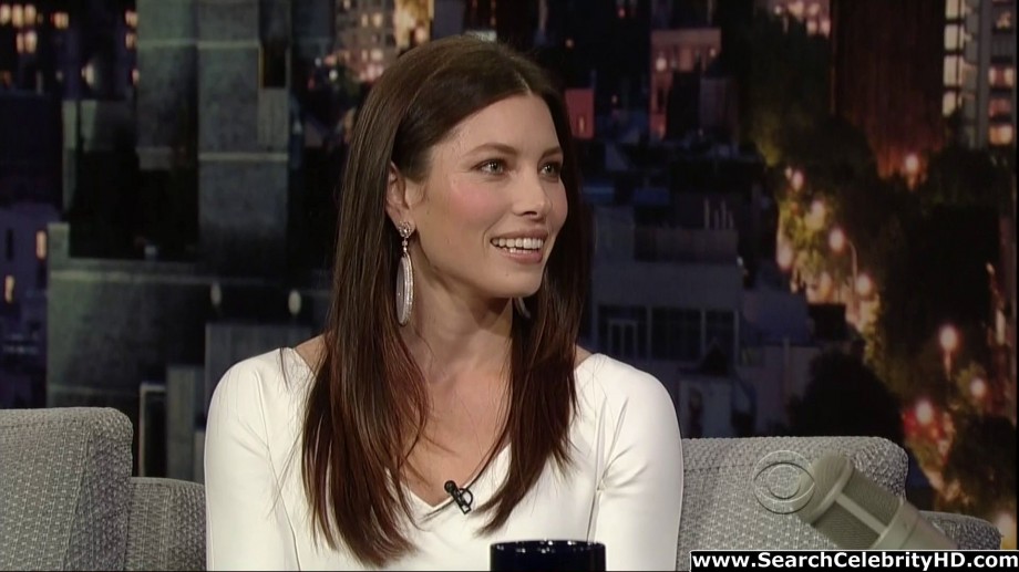 Jessica biel on the late show with david letterman - celebrity