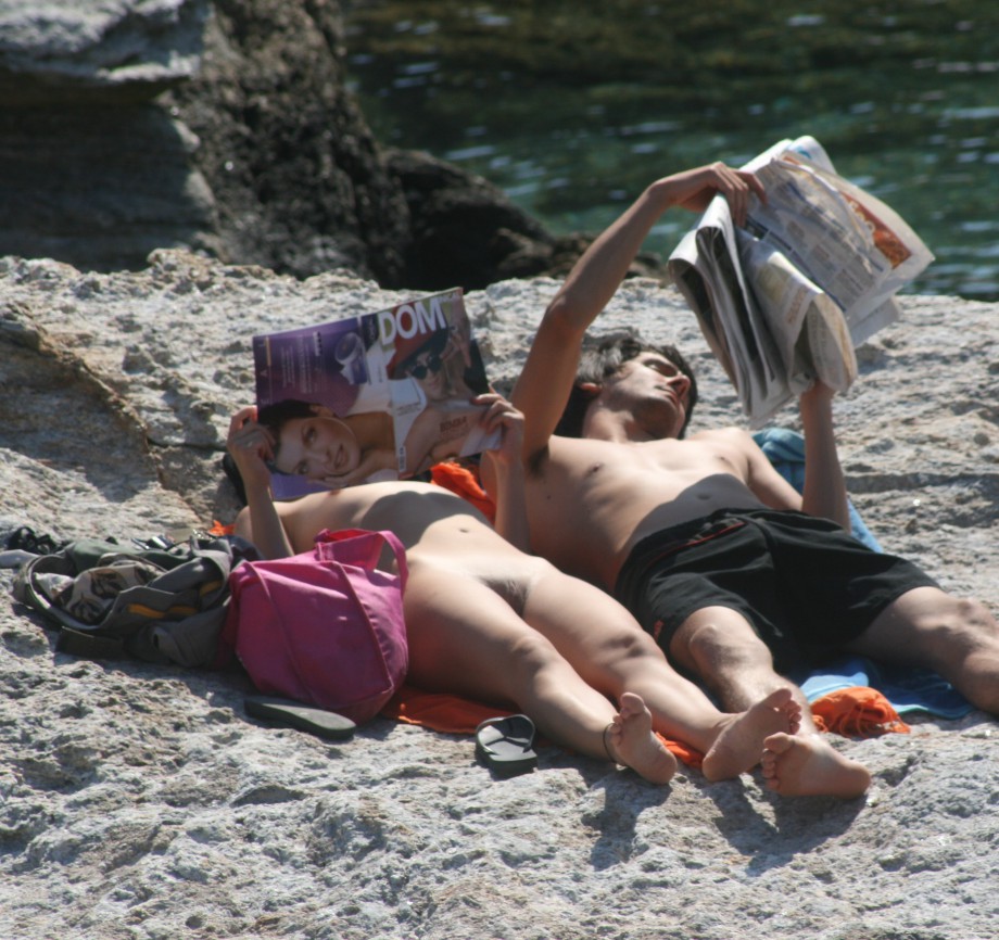 Amateur girls on beach 12