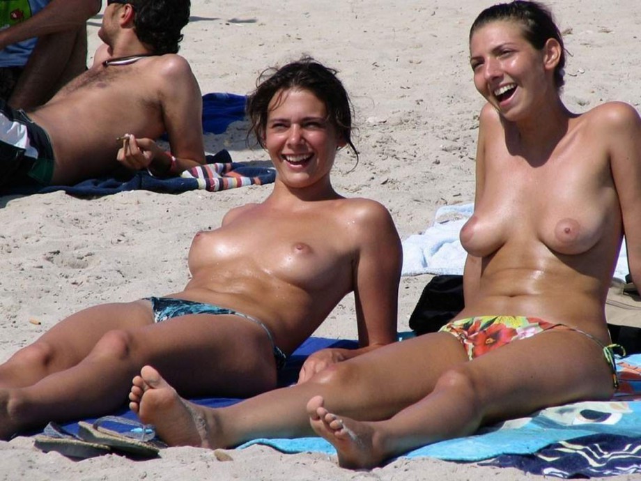 Amateur girls on beach 13