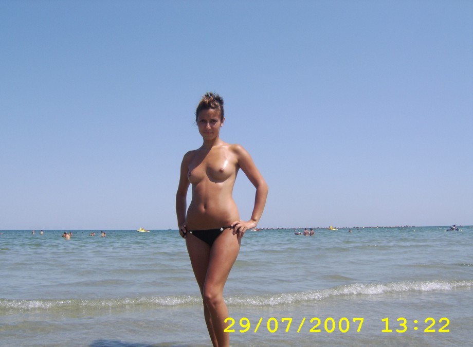 Amateur girls on beach 13