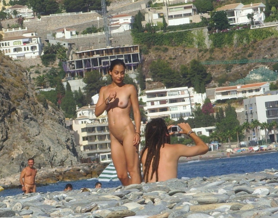 Amateur girls on beach 18